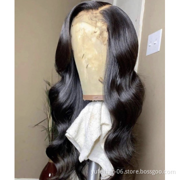 Cuticle Aligned Virgin Indian Hair Raw Unprocessed Lace Frontal Wig Body Wave For Black Women Human Hair Lace Front Wigs